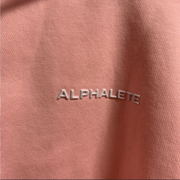 Alphalete Pink Cropped Hoodie Medium - Picture 5 of 7